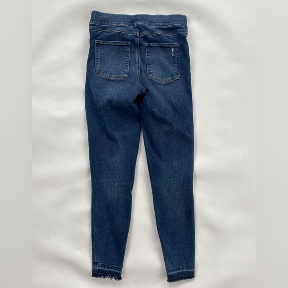 Spanx Distressed Ankle Skinny Jeans, Medium Wash Size Small - Picture 5 of 12